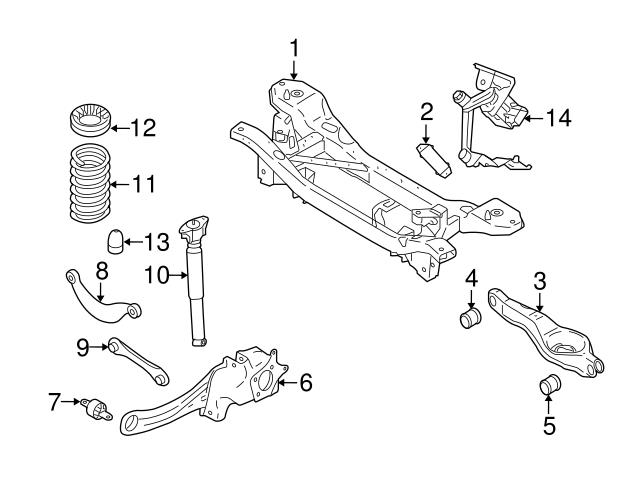 Genuine Volvo 30714071 Suspension Crossmember Insulator; Rear - Volvo