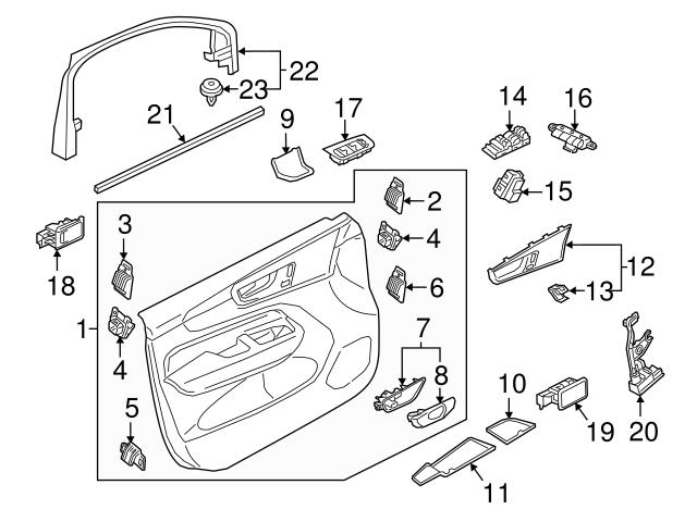 Genuine Volvo 30747745 Door Interior Trim Panel; Left - Volvo