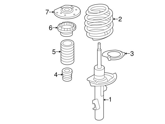 Genuine Volvo 30748222 Coil Spring; Left, Right - Volvo