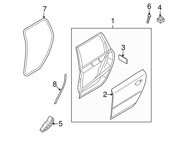 Genuine Volvo 30762363 Door Seal; Left - Volvo