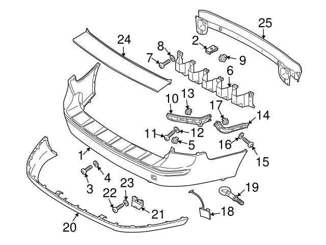 Genuine Volvo 30764231 Bumper Cover Bracket; Left - Volvo