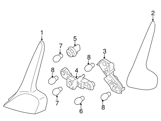 Genuine Volvo 31213152 Tail Light Seal; Left, Right - Volvo