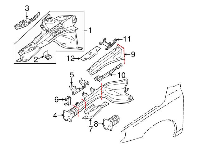 Genuine Volvo 31333208 Frame Rail End; Right - Volvo | 30784092
