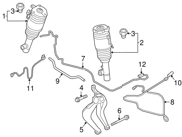 Genuine Volvo 31360730 Suspension Air Compressor Line; Front Right - Volvo