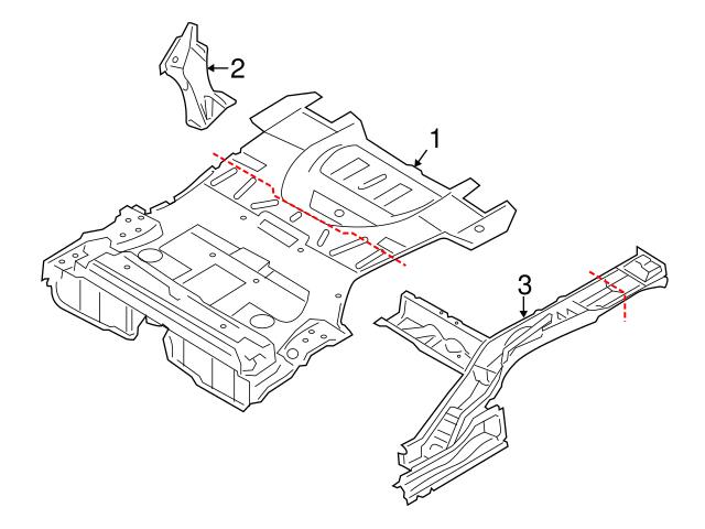 Genuine Volvo 31385756 Floor Pan Bracket; Right - Volvo | 31278833