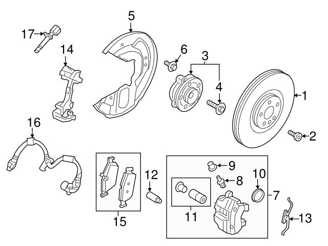 ru_ページ Genuine Volvo 31400646 Disc Brake Spring; Left, Right, Front