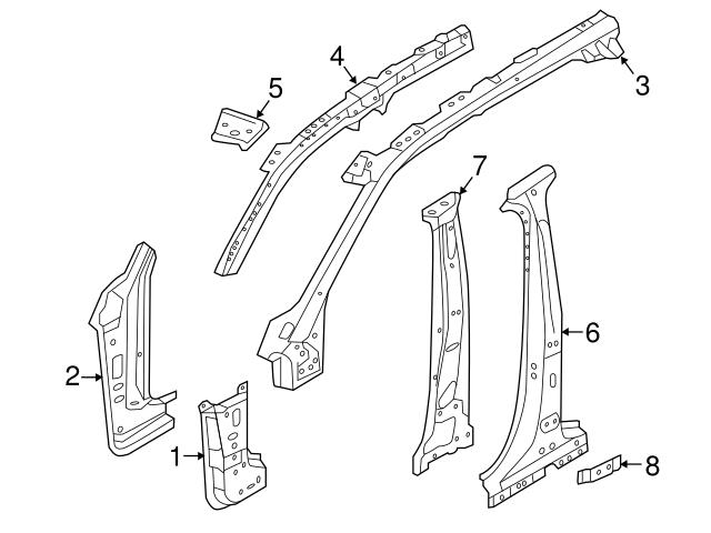 Genuine Volvo 31416345 A Pillar Bracket; Right - Volvo