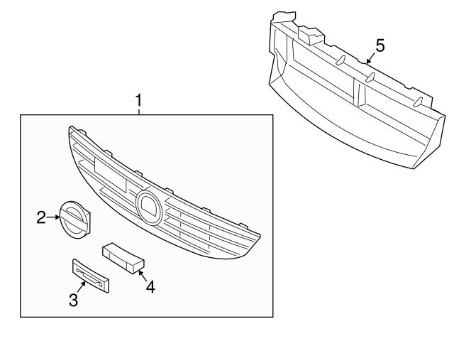Genuine Volvo 31425032 Grille - Volvo