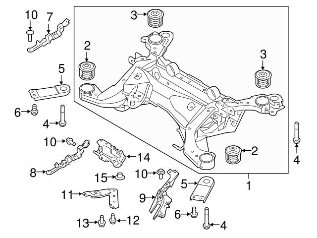 Genuine Volvo 31429003 Suspension Subframe Reinforcement Bracket; Right ...