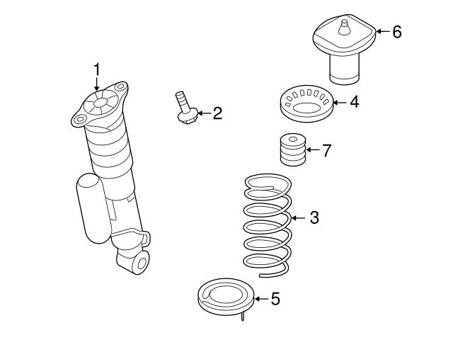 Genuine Volvo 31429393 Shock Absorber; Rear Left or Right