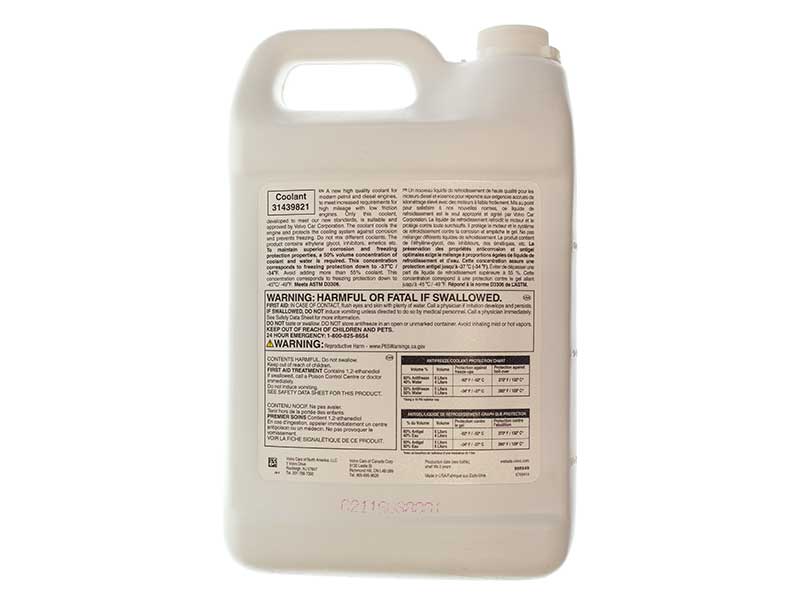 Genuine Volvo 31439821 Antifreeze/Coolant; 1 Gallon, Concentrated; Blue