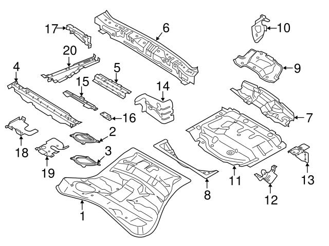 Genuine Volvo 31448822 Floor Pan Bracket - Volvo