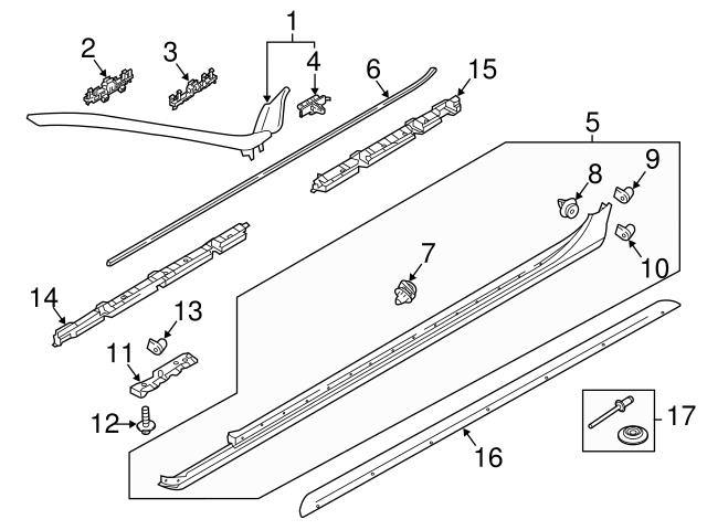 Genuine Volvo 31454630 Spoiler Hardware Kit - Volvo