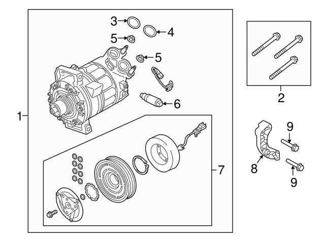 31455131 Genuine Volvo 31455195 A/C Compressor Clutch Hub - Volvo