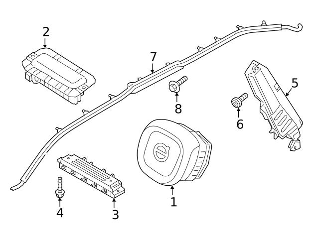 Genuine Volvo 31455498 Curtain Air Bag; Right - Volvo