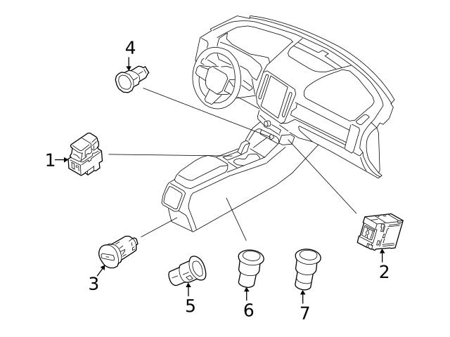 Genuine Volvo 31456219 Electronic Parking Brake Control Switch - Volvo