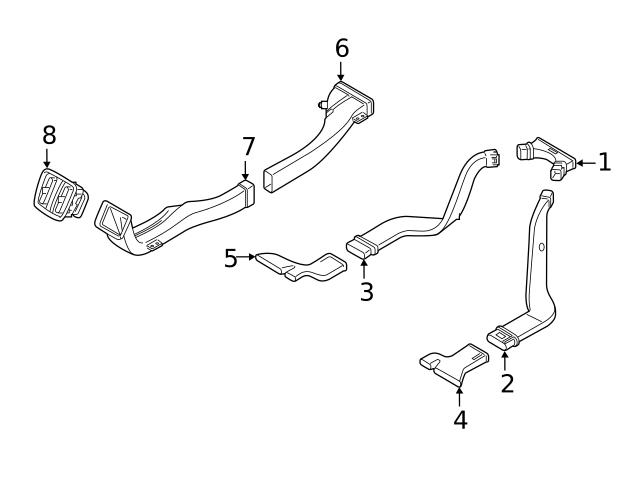 Genuine Volvo 31469033 Dashboard Air Vent; Rear - Volvo
