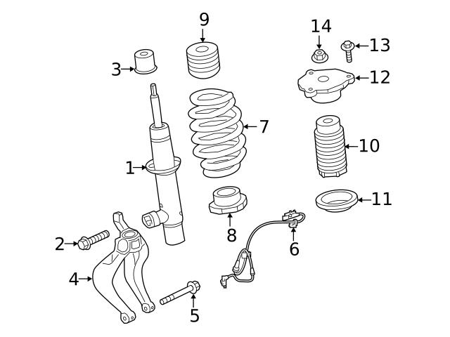 Genuine Volvo 31476122 Suspension Strut Fork; Front Left - Volvo