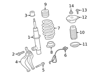 31477682 Genuine Volvo 31476122 Suspension Strut Fork; Front Left - Volvo