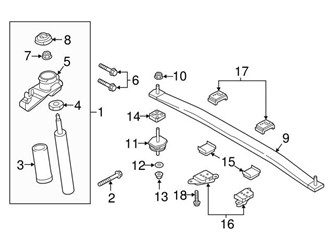 3147635 Genuine Volvo 31476556 Shock Mount Bracket; Right, Left - Volvo
