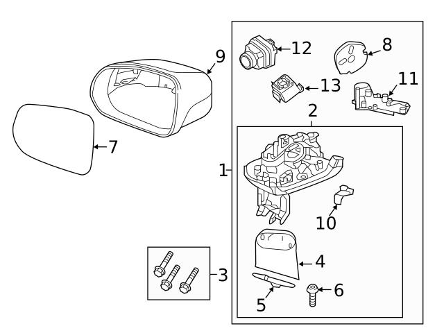 Genuine Volvo 31477582 Door Mirror; Right - Volvo