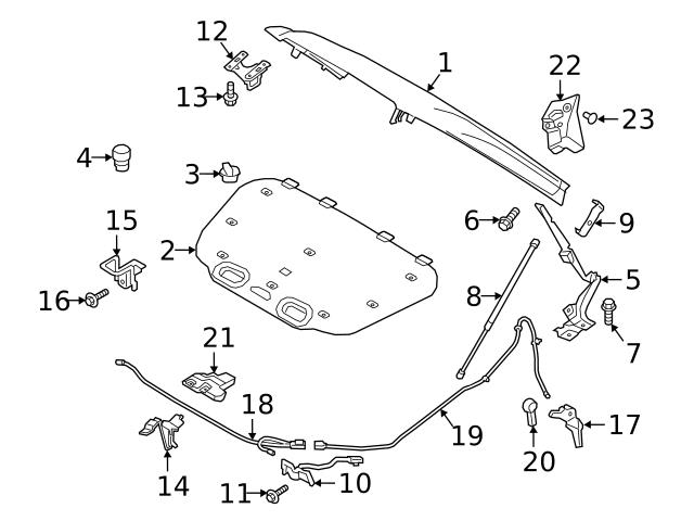 31479780 Genuine Volvo 31479538 Hood Hinge Cover; Left - Volvo