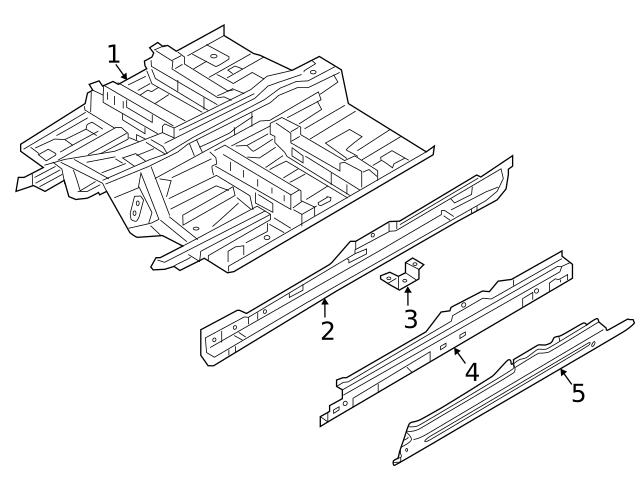 Genuine Volvo 31484828 Rocker Panel Reinforcement; Right - Volvo