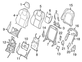 31497347 Genuine Volvo 31498347 Headrest; Left Rear, Right Rear - Volvo