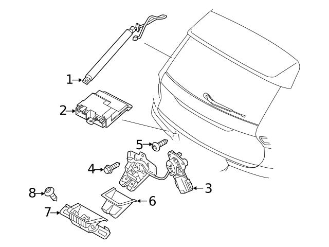 Genuine Volvo 31690985 Hatch Lift Support; Left - Volvo | 31457834 ...