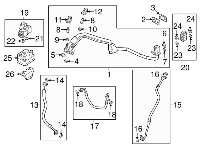 Genuine Volvo 31694256 A/C Refrigerant Discharge / Suction Hose ...
