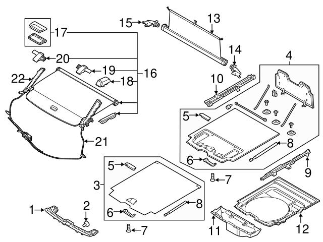 Genuine Volvo 32205283 Back Glass Sunshade Bracket; Right - Volvo