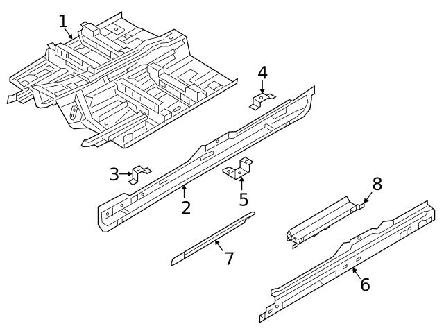 Genuine Volvo 32206124 Rocker Panel; Right - Volvo | 31420646 31672051