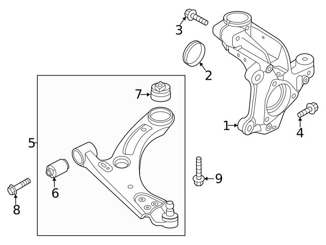 Genuine Volvo 32221282 Control Arm; Front Right - Volvo