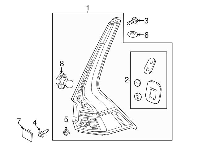 Genuine Volvo 32228918 Tail Light Assembly Cap; Left - Volvo | 31656535 ...