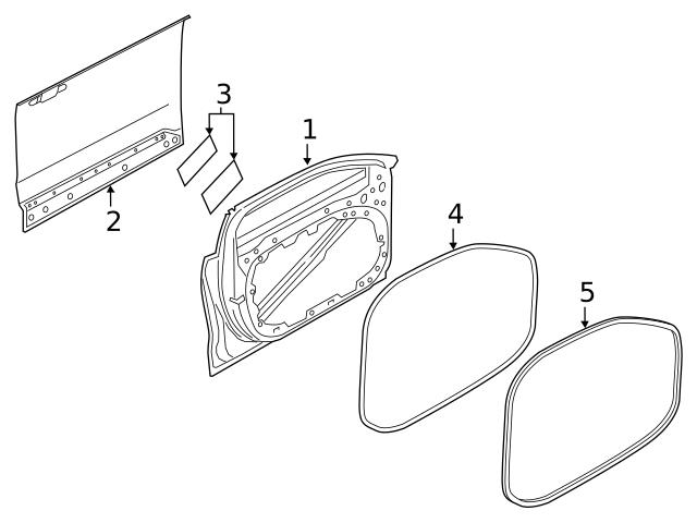 Genuine Volvo 32229228 Door Seal; Left, Right - Volvo | 31457865
