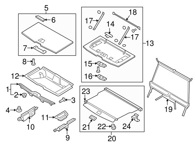 Genuine Volvo 32239166 Cargo Cover Cap; Left - Volvo | 39832093