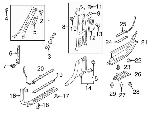 Genuine Volvo 32244625 Door Sill Plate; Rear Left - Volvo | 39829995