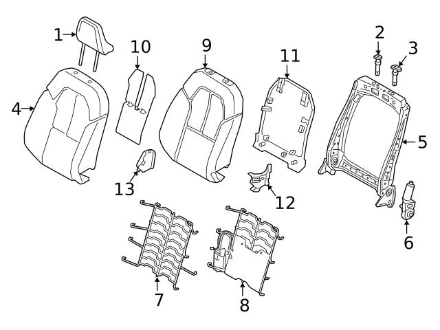Genuine Volvo 32248154 Seat Back Cover; Rear - Volvo