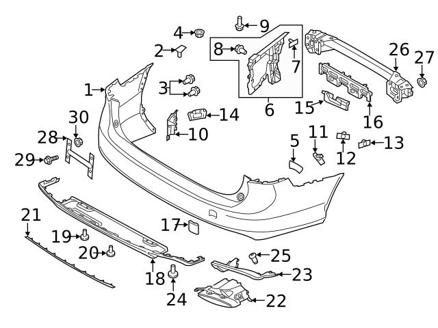 Genuine Volvo 32293558 Bumper Impact Bar Bracket | 31449391