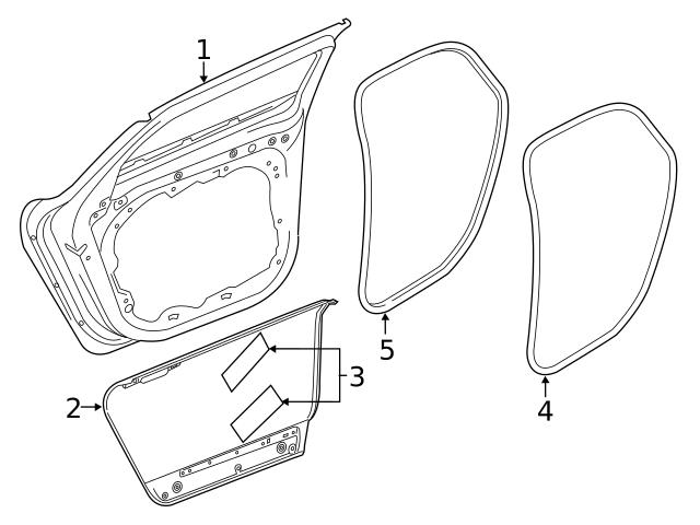 Genuine Volvo 32342433 Door Seal; Left, Right | 31457864 32229227