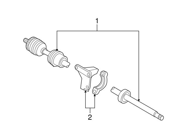 Genuine Volvo 36000550 CV Axle Assembly; Left - Volvo