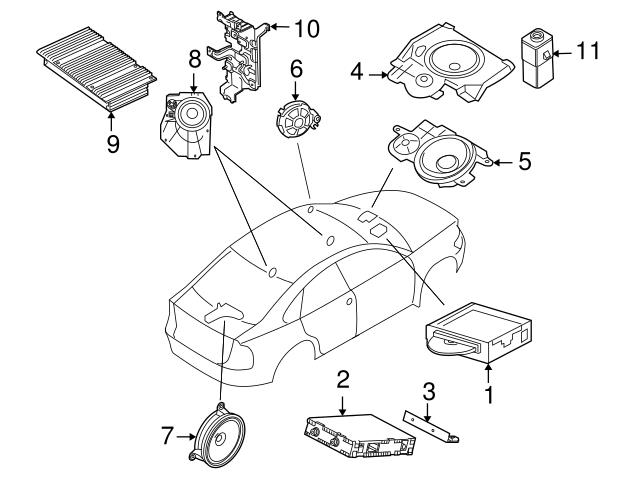 Genuine Volvo 36001052 Radio Amplifier - Volvo