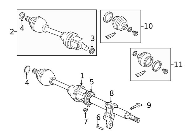 Genuine Volvo 36011798 CV Axle Assembly; Right | 36012825