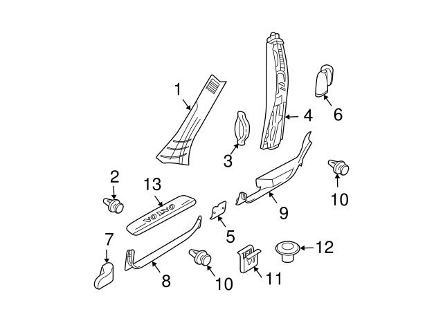 Genuine Volvo 39808475 Door Sill Plate; Front Left - Volvo