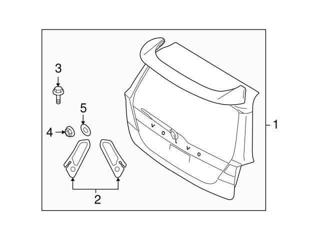 Genuine Volvo 39812259 Spoiler - Volvo