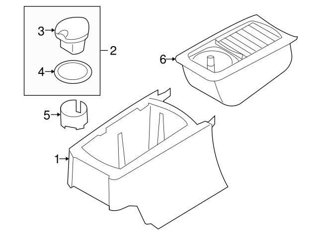 Genuine Volvo 39852281 Console Cup Holder; Rear - Volvo