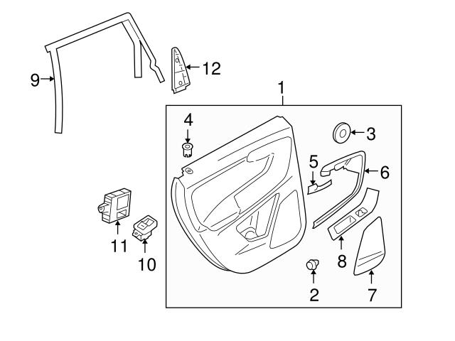 Genuine Volvo 39857065 Door Handle, Interior; Right - Volvo