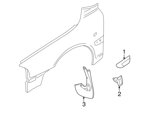 Genuine Volvo 39978904 Fender Molding; Right - Volvo