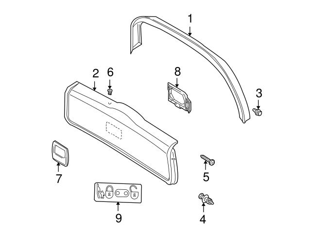 Genuine Volvo 39979984 Liftgate Trim; Lower - Volvo