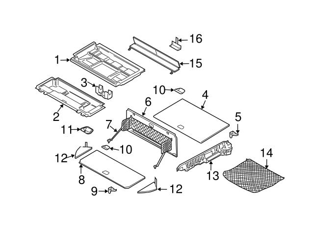 Genuine Volvo 39987649 Trunk Floor Access Cover; Front - Volvo